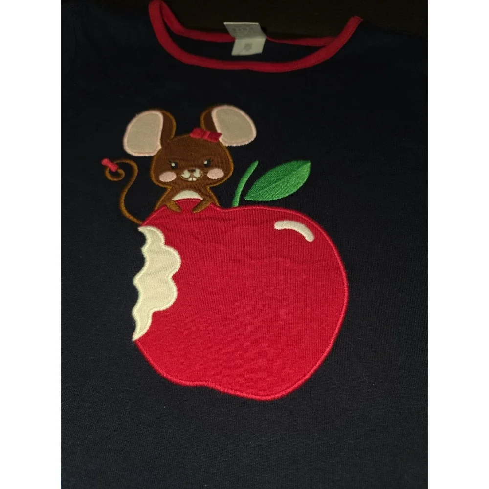 Gymboree head of the class mouse apple outfit top leggings 10 back to school